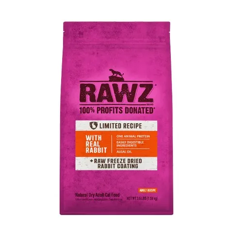 3.5# Rawz Limited Ingredient Rabbit Cat - Food